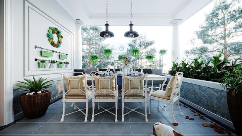 Thiết kế nội thất phòng khách biệt thự Hải Phòng